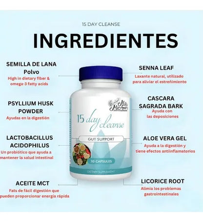 15 Day Cleanse de by Mila MI Amor: Fórmula de Limpieza Intestinal